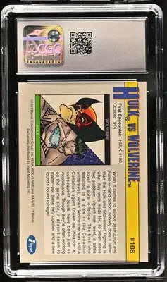 Graded A Marvel Universe Series II Wolverine Vs Hulk trading card from Impel Marvel Universe