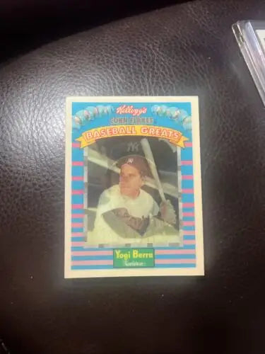 Yogi Berra 1991 Kelloggs Corn Flakes trading card in sealed NRMT condition