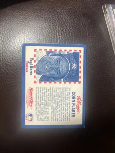 Yogi Berra Kellogg’s Corn Flakes trading card in sealed NRMT condition