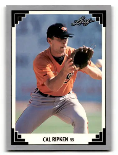 1991 Leaf #430 Cal Ripken Jr. baseball card with original gloss, Simply Sandoval ID:64103