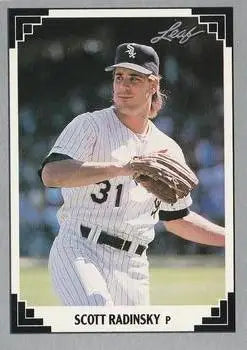 1991 Leaf #463 Scott Radinsky NM-MT Chicago White Sox Baseball Card - Baseball Card