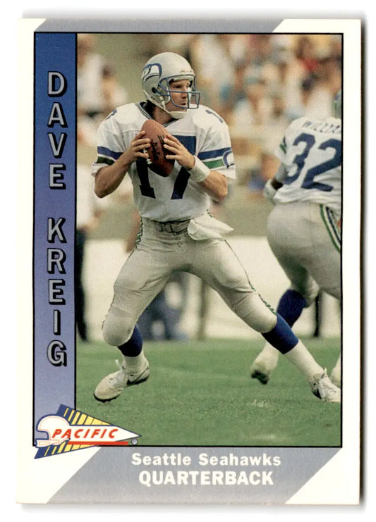 1991 Pacific 483b COR Dave Krieg Seahawks NFL football card for collectors