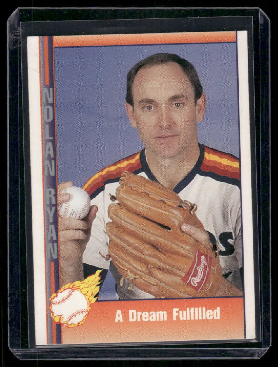 1991 Pacific A Dream Fulfilled Nolan Ryan #44 baseball card on display