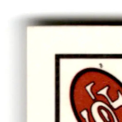 Pacific Football Steve Young illustration with dark red oval and stylized markings for San Francisco 49ers
