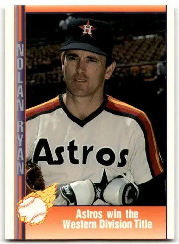 Pacific Ryan Texas baseball card featuring Nolan Ryan Texas Express Astros win division