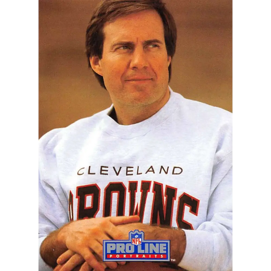 1991 Pro Line Portraits #115 Bill Belichick EX-NM RC Rookie Cleveland Browns Football Card