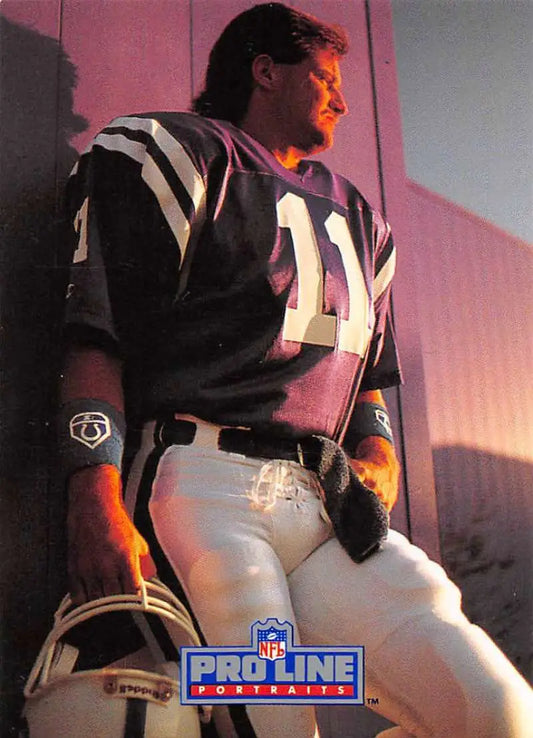 NFL player in black and white jersey 40, featuring Jeff George Pro Line Portraits card