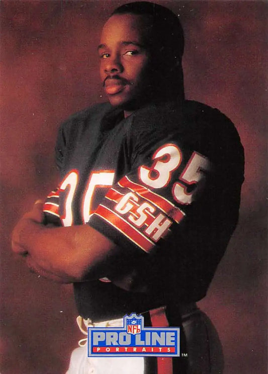 Neal Anderson in jersey number 35, Chicago Bears football card promotional photo