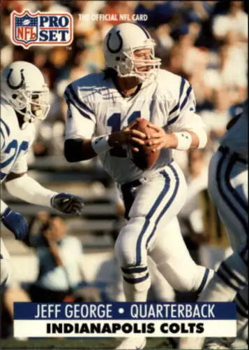 1991 Pro Set #177 Jeff George NM-MT Colts football card with original gloss detail