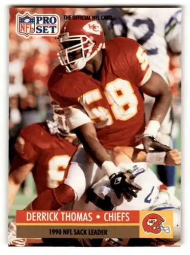 1991 Pro Set #19b Derrick Thomas Kansas City Chiefs Football Card original gloss