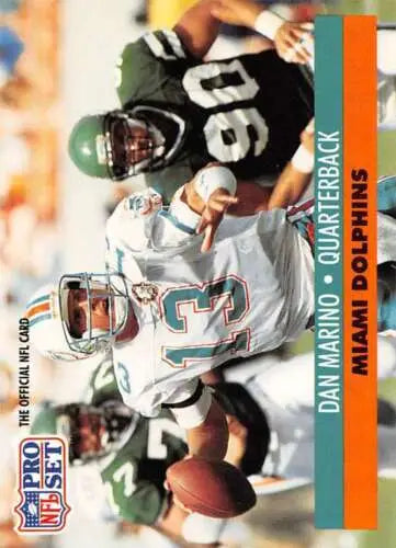1991 Pro Set #210 Dan Marino NM Near Mint Dolphins football trading card original gloss