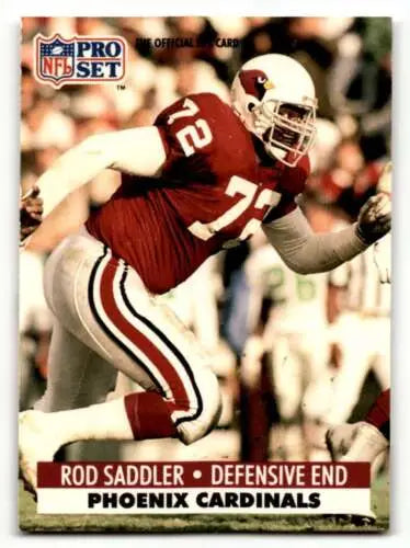 Original gloss Rod Saddler Phoenix Cardinals football card from 1991 Pro Set #266