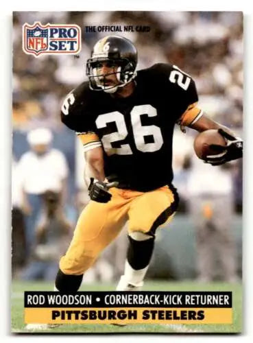 Rod Woodson Pittsburgh Steelers football card with original gloss from 1991 Pro Set