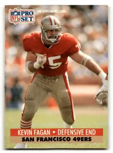 1991 Pro Set #291 Kevin Fagan San Francisco 49ers Football Card with original gloss