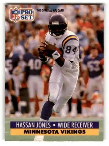 1991 Pro Set #572 Hassan Jones Minnesota Vikings Football Card with original gloss
