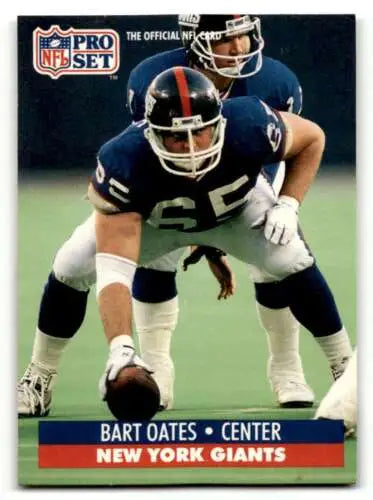 1991 Pro Set #70 Bart Oates New York Giants football card with original gloss quality