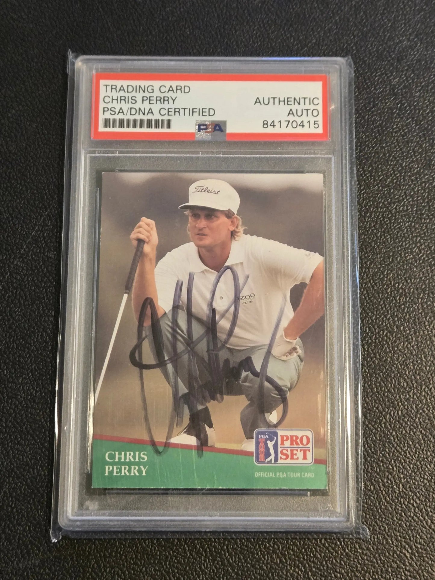 1991 Pro Set PGA Tour #137 Chris Perry PSA Authentic Autograph - Trading Card