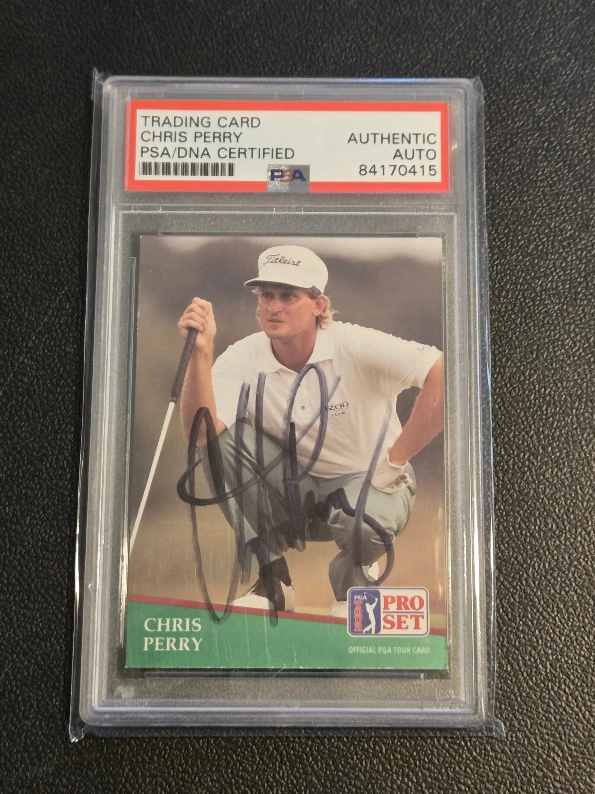 1991 Pro Set PGA Tour #137 Chris Perry PSA Authentic Autograph - Trading Card