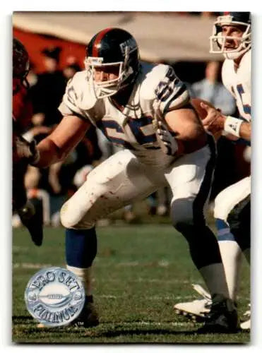 Football player in action on 1991 Pro Set Platinum Bart Oates New York Giants card
