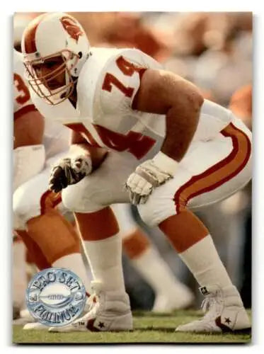 Football player in uniform from 1991 Pro Set Platinum Paul Gruber Tampa Bay Buccaneers