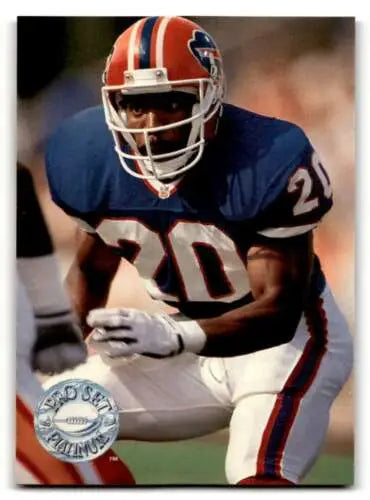 Football player in uniform on 1991 Pro Set Platinum Henry Jones Buffalo Bills card