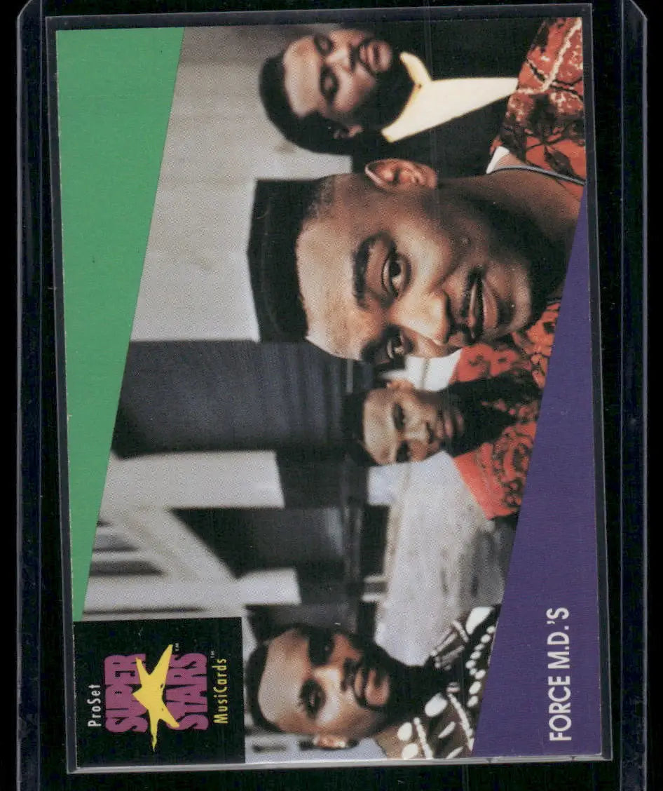 Vintage Force M.D.s music trading card from 1991 Pro Set Super Stars MusiCards