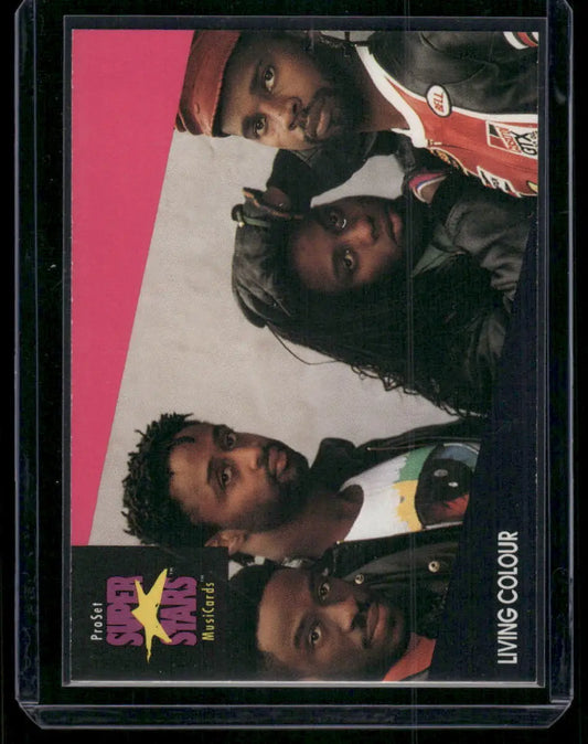 Vintage Living Colour music trading card from Pro Set Super Stars MusiCards series