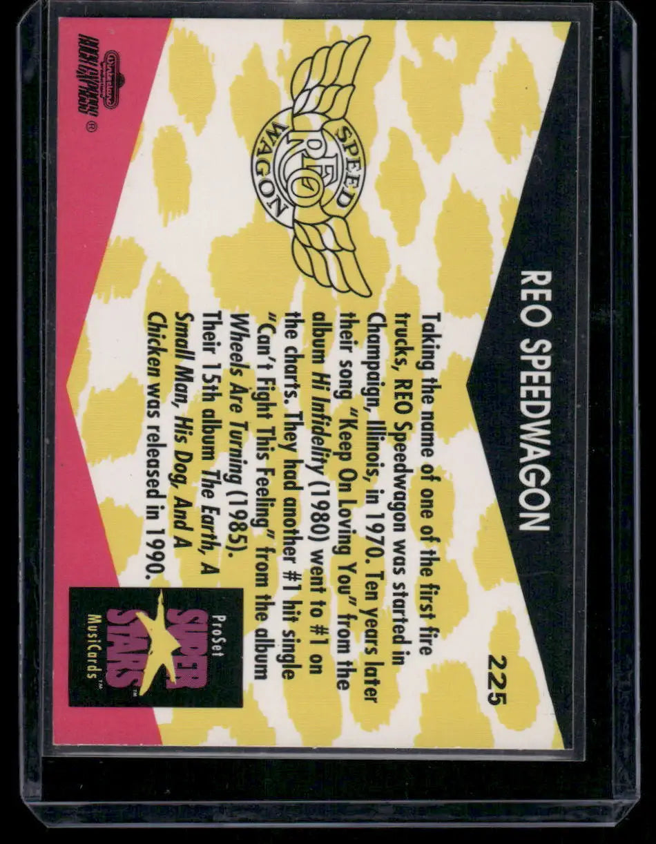 Vintage REO Speedwagon Pro Set Super Stars MusiCards featuring band history and songs