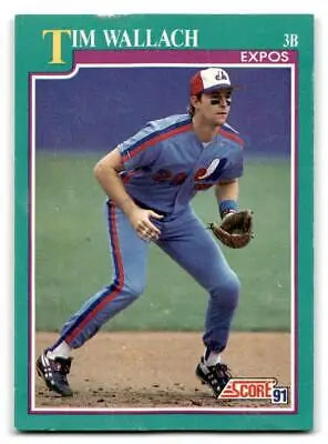 Tim Wallach baseball card from 1991 Score #210 for collectors of trading cards
