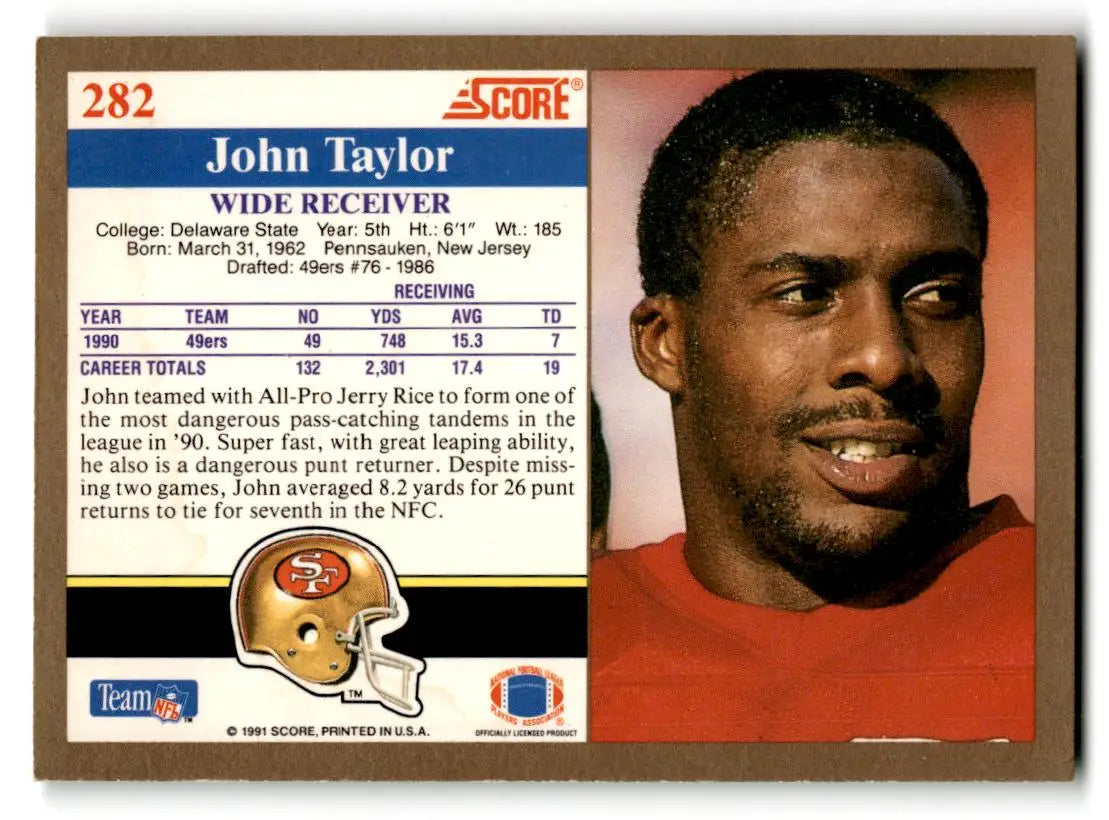 1991 Score #282 John Taylor - Trading Cards