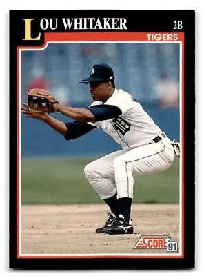 Lou Whitaker baseball card from the 1991 Score trading cards collection