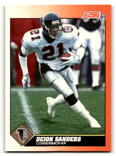 Deion Sanders football card 1991 Score #395 original gloss Falcons Simply Sandoval