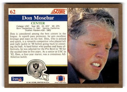 1991 Score #62 Don Mosebar - Trading Card