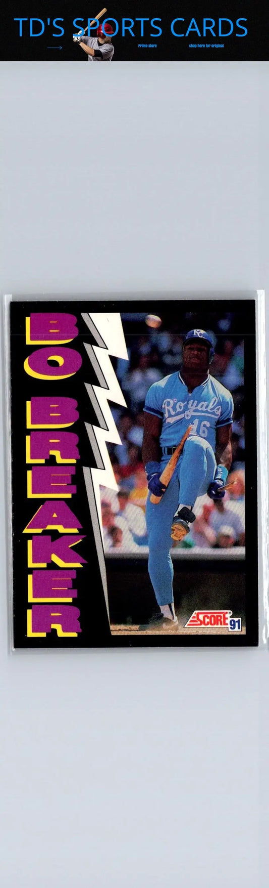 Bobby Breaker baseball card from 1991 Score featuring Bo Jackson, product #773