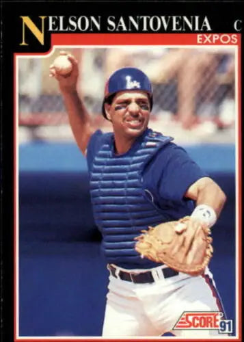 Nelson Santovenia baseball card 1991 Score #777 original gloss NM Expos for sale