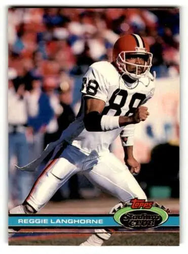 1991 Stadium Club #105 Reggie Langhorne Cleveland Browns Football Card original gloss