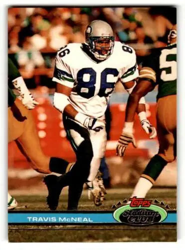 1991 Stadium Club #114 Travis McNeal Seattle Seahawks football card original gloss