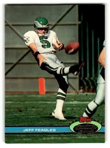 1991 Stadium Club #147 Jeff Feagles Philadelphia Eagles Football Card with original gloss