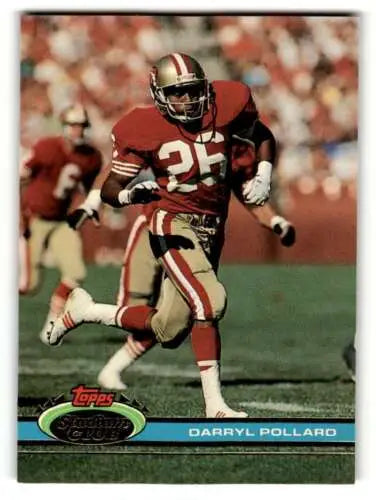 1991 Stadium Club #152 Darryl Pollard San Francisco 49ers football card original gloss