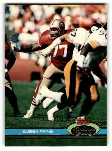 Bubba Paris San Francisco 49ers Football Card 1991 Stadium Club original gloss collectible