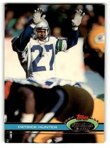 1991 Stadium Club #226 Patrick Hunter Seattle Seahawks Football Card with original gloss