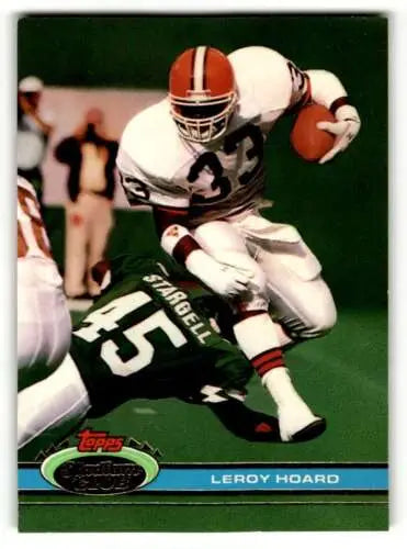 Leroy Hoard Cleveland Browns football card with original gloss from 1991 Stadium Club