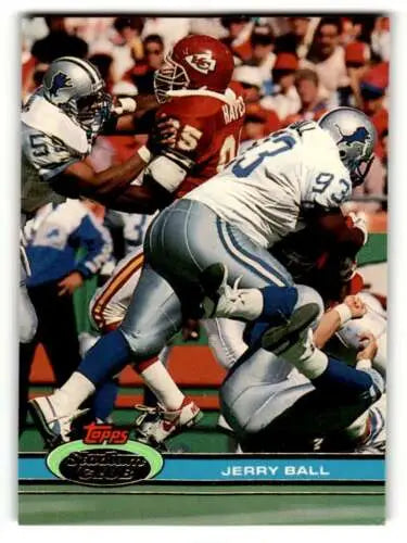 1991 Stadium Club #268 Jerry Ball Detroit Lions Football Card with original gloss quality