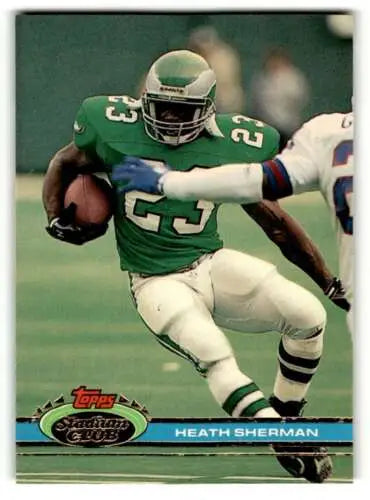 Original gloss 1991 Stadium Club #313 Heath Sherman Philadelphia Eagles football card