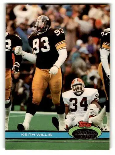 1991 Stadium Club #347 Keith Willis Pittsburgh Steelers Football Card Original Gloss