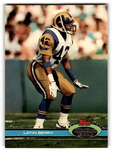 Latin Berry Los Angeles Rams football card featuring original gloss design