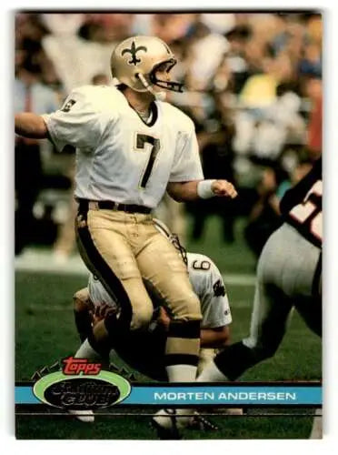 1991 Stadium Club #379 Morten Andersen New Orleans Saints Football original gloss card