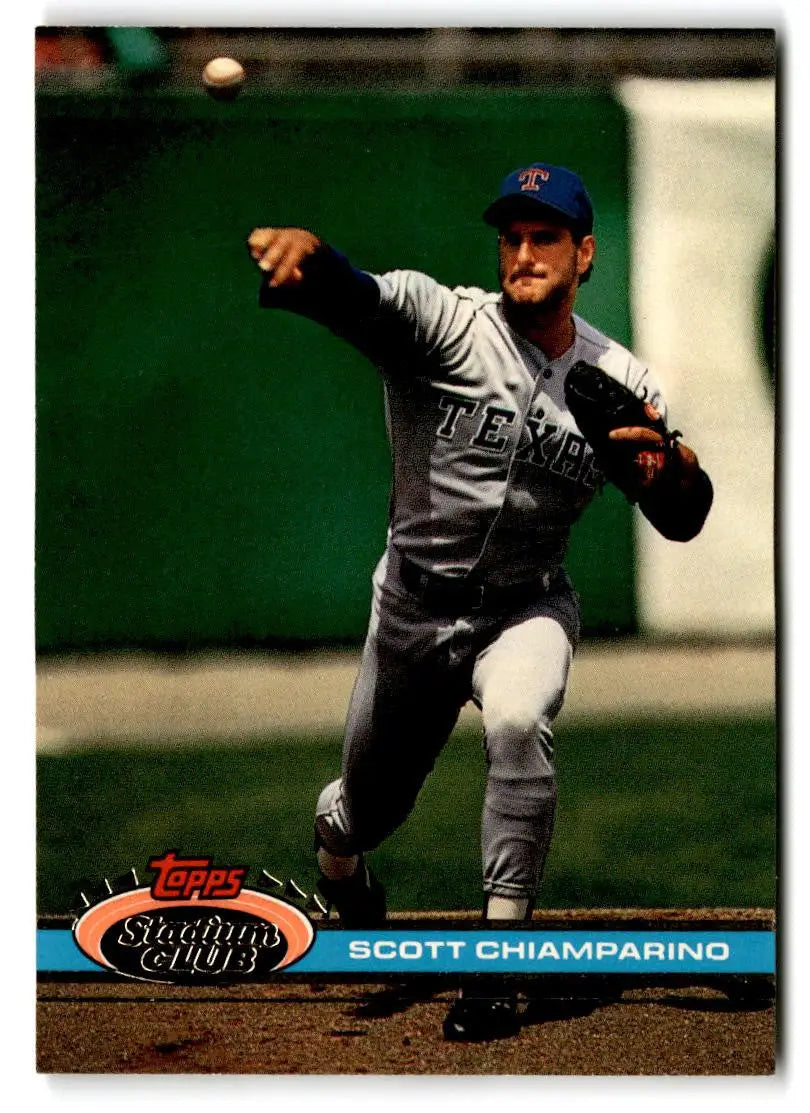 Scott Chiamparino 1991 Stadium Club trading card #384 displayed for collectors