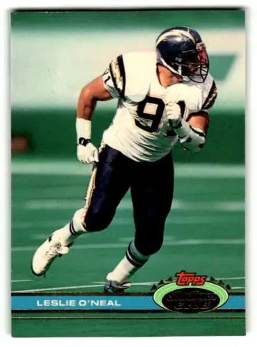 1991 Stadium Club #416 Leslie O’Neal San Diego Chargers football card original gloss
