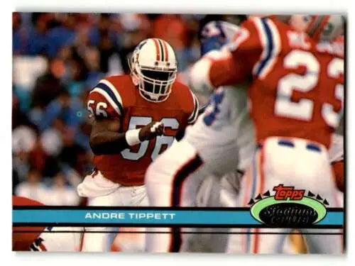 1991 Stadium Club #428 Andre Tippett New England Patriots Football card original gloss
